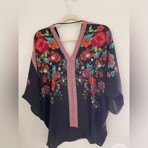 Rose and Olive Floral Tunic